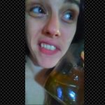 Crazy As Fuck Girl Tries To Sell Piss